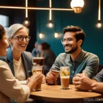 브랜드 커뮤니케이션과 창의적 문제 해결 방법 - **Prompt for Storytelling & Emotional Connection:**
"A diverse group of adults, representing a b...